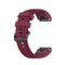 For Garmin Fenix 6S 20mm Quick Release Official Texture Wrist Strap Watchband with Plastic Button(Wine Red)