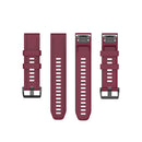 For Garmin Fenix 6S 20mm Quick Release Official Texture Wrist Strap Watchband with Plastic Button(Wine Red)