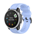 For Garmin Fenix 6S 20mm Quick Release Official Texture Wrist Strap Watchband with Plastic Button(Chrysanthemum Blue)