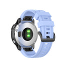 For Garmin Fenix 6S 20mm Quick Release Official Texture Wrist Strap Watchband with Plastic Button(Chrysanthemum Blue)