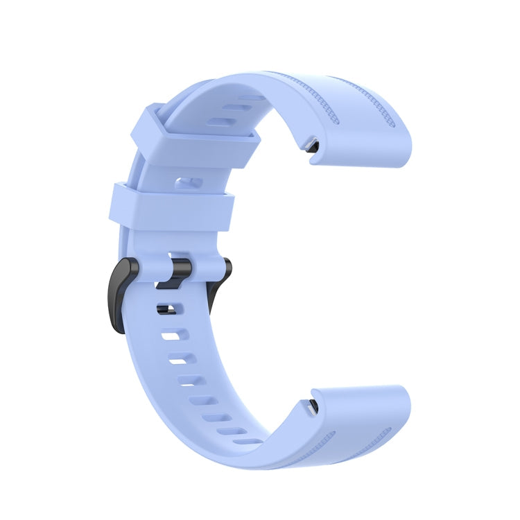 For Garmin Fenix 6S 20mm Quick Release Official Texture Wrist Strap Watchband with Plastic Button(Chrysanthemum Blue)