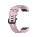 For Garmin Fenix 6S 20mm Quick Release Official Texture Wrist Strap Watchband with Plastic Button(Rose Pink)