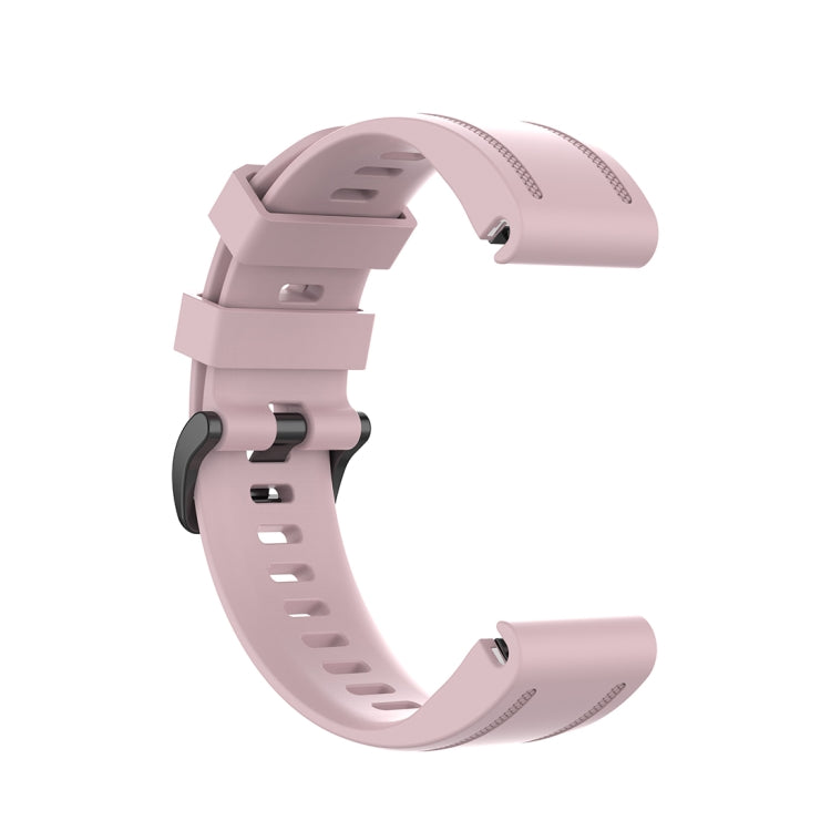 For Garmin Fenix 6S 20mm Quick Release Official Texture Wrist Strap Watchband with Plastic Button(Rose Pink)