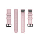 For Garmin Fenix 6S 20mm Quick Release Official Texture Wrist Strap Watchband with Plastic Button(Rose Pink)