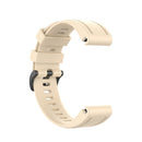 For Garmin Fenix 6S 20mm Quick Release Official Texture Wrist Strap Watchband with Plastic Button(Beige)