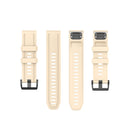 For Garmin Fenix 6S 20mm Quick Release Official Texture Wrist Strap Watchband with Plastic Button(Beige)