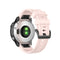 For Garmin Fenix 6S 20mm Quick Release Official Texture Wrist Strap Watchband with Plastic Button(Light Pink)