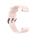 For Garmin Fenix 6S 20mm Quick Release Official Texture Wrist Strap Watchband with Plastic Button(Light Pink)