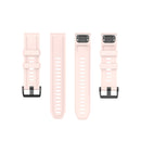 For Garmin Fenix 6S 20mm Quick Release Official Texture Wrist Strap Watchband with Plastic Button(Light Pink)