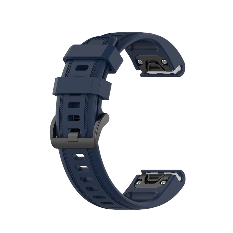 For Garmin Fenix 6S 20mm Quick Release Official Texture Wrist Strap Watchband with Plastic Button(Midnight Blue)
