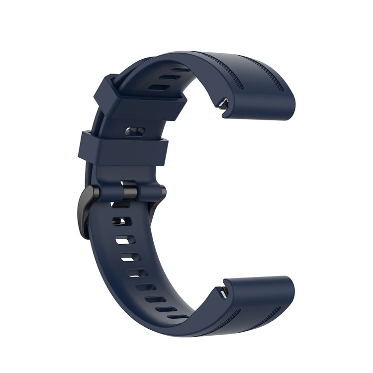 For Garmin Fenix 6S 20mm Quick Release Official Texture Wrist Strap Watchband with Plastic Button(Midnight Blue)