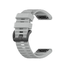 For Garmin Fenix 6X 26mm Quick Release Official Texture Wrist Strap Watchband with Plastic Button(Grey)