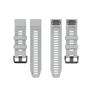 For Garmin Fenix 6X 26mm Quick Release Official Texture Wrist Strap Watchband with Plastic Button(Grey)