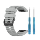 For Garmin Fenix 6X 26mm Quick Release Official Texture Wrist Strap Watchband with Plastic Button(Grey)