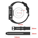 For Garmin Fenix 6X 26mm Quick Release Official Texture Wrist Strap Watchband with Plastic Button(Grey)