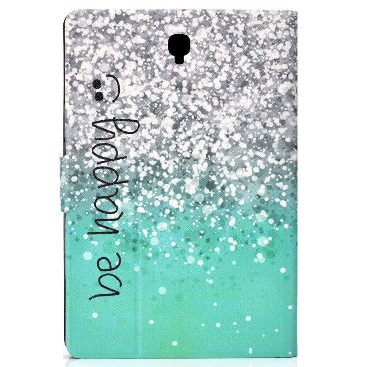 For Galaxy Tab S4 10.5 T830 Electric Horizontal TPU Painted Flat Feather Case with Sleep Function & Pen Cover & Card Slot & Holder(Green Quicksand)