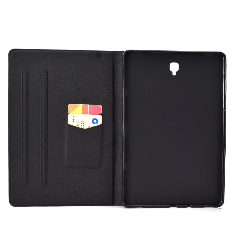 For Galaxy Tab S4 10.5 T830 Electric Horizontal TPU Painted Flat Feather Case with Sleep Function & Pen Cover & Card Slot & Holder(Green Quicksand)