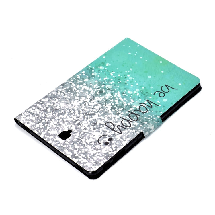 For Galaxy Tab S4 10.5 T830 Electric Horizontal TPU Painted Flat Feather Case with Sleep Function & Pen Cover & Card Slot & Holder(Green Quicksand)