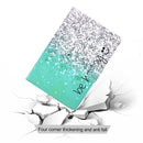 For Galaxy Tab S4 10.5 T830 Electric Horizontal TPU Painted Flat Feather Case with Sleep Function & Pen Cover & Card Slot & Holder(Green Quicksand)
