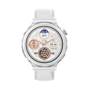 Ochstin 5HK43 1.32 inch Round Screen Smart Watch Supports Bluetooth Call Function/Blood Oxygen Monitoring, Strap:Leather(Silver)