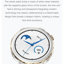 Ochstin 5HK43 1.32 inch Round Screen Smart Watch Supports Bluetooth Call Function/Blood Oxygen Monitoring, Strap:Leather(Silver)