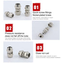 PM-10 LAIZE 10pcs Nickel Plated Copper Straight Pneumatic Quick Connector