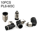 PL6-M3C LAIZE 10pcs Nickel Plated Copper Mini Pneumatic Quick Connector