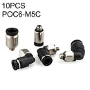 POC6-M5C LAIZE 10pcs Nickel Plated Copper Mini Pneumatic Quick Connector