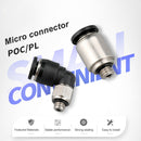 POC6-M5C LAIZE 10pcs Nickel Plated Copper Mini Pneumatic Quick Connector