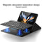 For Samsung Galaxy Z Fold4 5G Magnetic Folding Bluetooth Keyboard Leather Case(Black)