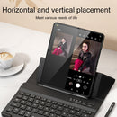 For Samsung Galaxy Z Fold4 5G Magnetic Folding Bluetooth Keyboard Leather Case(Black)