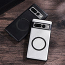 For Google Pixel 7 Pro Magsafe Magnetic Ring Leather Texture Phone Case(Green)