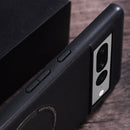 For Google Pixel 7 Pro Magsafe Magnetic Ring Leather Texture Phone Case(Green)