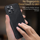 For iPhone 14 Pro SULADA Shockproof TPU + Handmade Leather Phone Case(Blue)