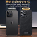 For iPhone 14 Pro SULADA Shockproof TPU + Handmade Leather Phone Case(Blue)