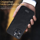 For iPhone 14 Pro SULADA Shockproof TPU + Handmade Leather Phone Case(Blue)