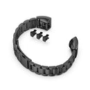 For Huawei Band 4 Pro (TER-B29S) / Band 3 Pro (TER-B29) / Band 3 (TER-B09) Three Beads Steel Wrist Strap Watchband(Black)