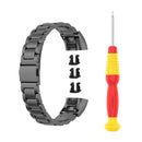 For Huawei Band 4 Pro (TER-B29S) / Band 3 Pro (TER-B29) / Band 3 (TER-B09) Three Beads Steel Wrist Strap Watchband(Black)
