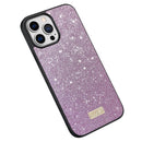 For iPhone 14 Pro SULADA PC+TPU Leather Glitter Phone Case(Purple)