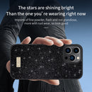 For iPhone 14 Pro SULADA PC+TPU Leather Glitter Phone Case(Purple)