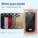 For iPhone 14 Pro SULADA PC+TPU Leather Glitter Phone Case(Purple)