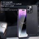 For iPhone 14 Plus SULADA Carbon Fiber Textured Shockproof Metal + TPU Frame Case(Dark Blue)