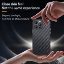 For iPhone 14 Plus SULADA Carbon Fiber Textured Shockproof Metal + TPU Frame Case(Dark Blue)