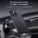 For iPhone 14 Pro SULADA Carbon Fiber Textured Shockproof Metal + TPU Frame Case(Dark Purple)