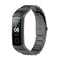 For Huawei Honor Band 4 (CRS-B19) / Honor Band 5 (CRS-B19S) Three Beads Steel Wrist Strap Watchband(Black)