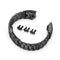 For Huawei Honor Band 4 (CRS-B19) / Honor Band 5 (CRS-B19S) Three Beads Steel Wrist Strap Watchband(Black)