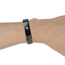For Huawei Honor Band 4 (CRS-B19) / Honor Band 5 (CRS-B19S) Three Beads Steel Wrist Strap Watchband(Rose Pink)