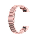 For Huawei Honor Band 4 (CRS-B19) / Honor Band 5 (CRS-B19S) Three Beads Steel Wrist Strap Watchband(Rose Pink)