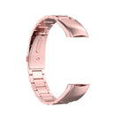 For Huawei Honor Band 4 (CRS-B19) / Honor Band 5 (CRS-B19S) Three Beads Steel Wrist Strap Watchband(Rose Pink)