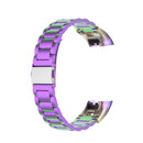 For Huawei Honor Band 4 (CRS-B19) / Honor Band 5 (CRS-B19S) Three Beads Steel Wrist Strap Watchband(Colorful)
